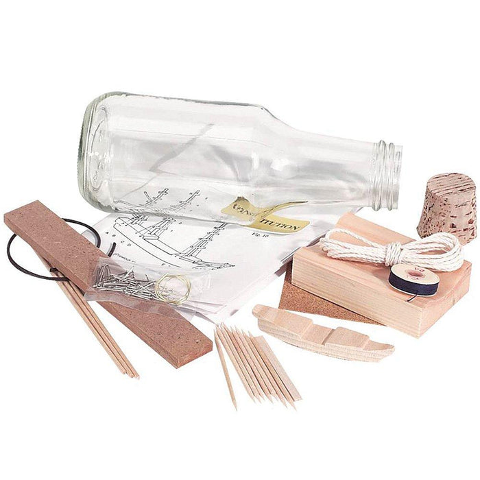 USS Constitution Build-Your-Own Ship in a Bottle Kit Toy Cape Shore 