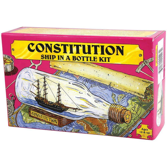 USS Constitution Build-Your-Own Ship in a Bottle Kit Toy Cape Shore 