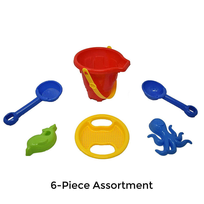 Beachgoer 6 Piece Beach Bucket Toy Set
