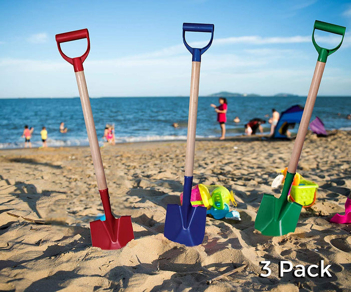 Beachgoer Pack of 3 32-Inch Metal Heavy Duty Beach Shovels